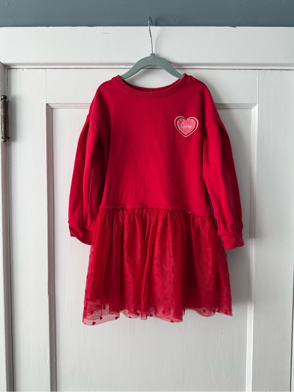 Janie and Jack Red Heart Tulle Dress